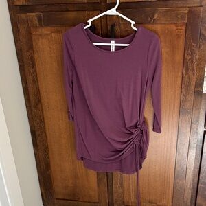 Women's Purple Ruched Top